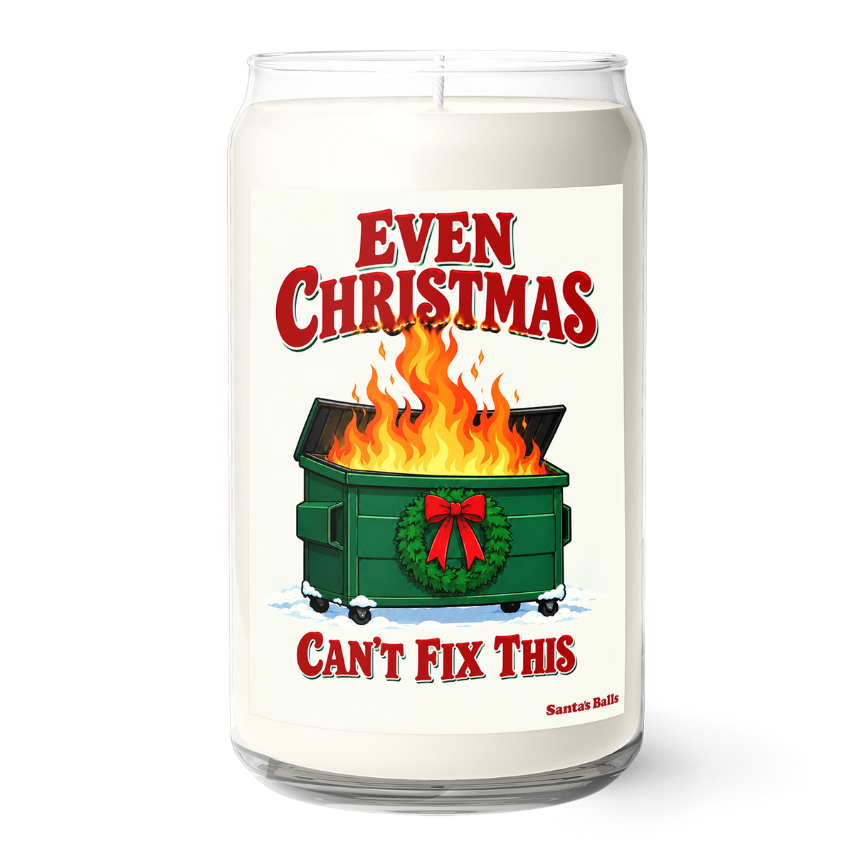 Christmas Dumpster Fire Candle