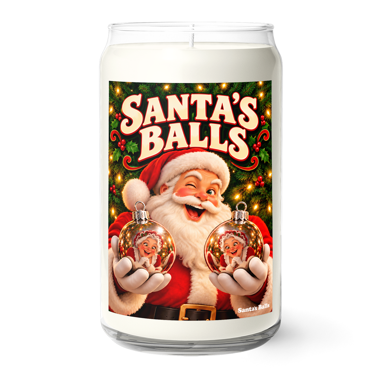 Santa's Balls Original Candle