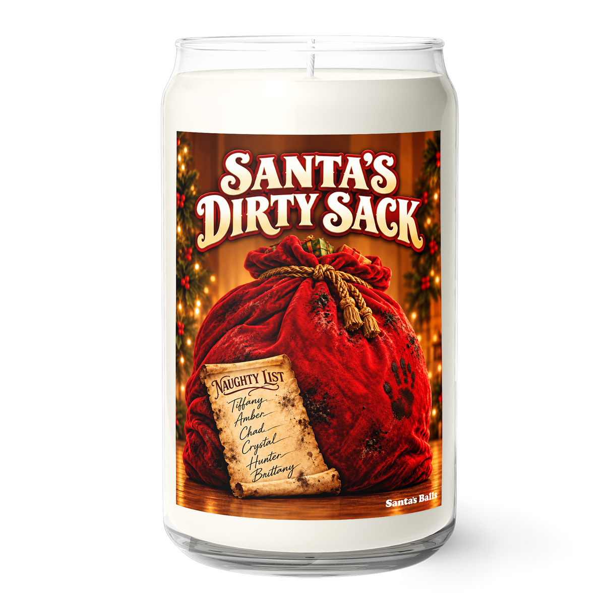 Santa's Dirty Sack Candle